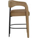 Mavia 35.5 inch Ludlow Sesame Leather Counter Stool